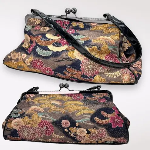 Bueno Tapestry Purse Japanese Garden Motif Handbag