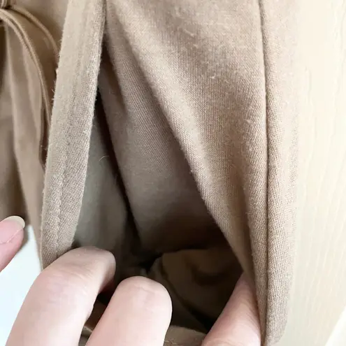 Shosho Overalls Romper Shorts Drawstring Pockets Casual Comfy Beige L Prairie Tan Size L