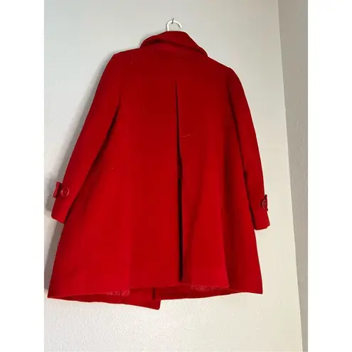 Talbots  Wool Alpaca Blend Coat red car length New 12 12wp