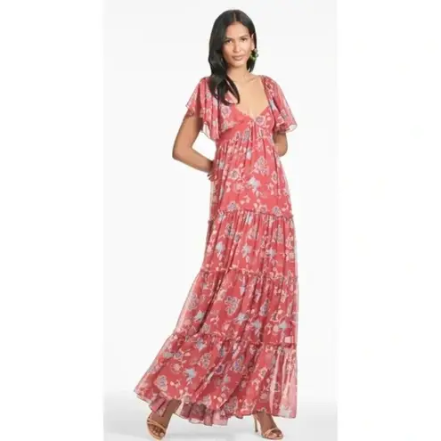 Sachin + Babi π Kara Floral Print Tiered Maxi Dress Eastern Gouache Botanical 6 - Image 2