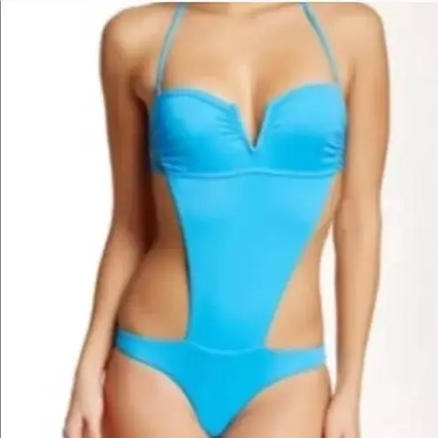 frankie's bikinis  One Piece Blue Bathing Suit