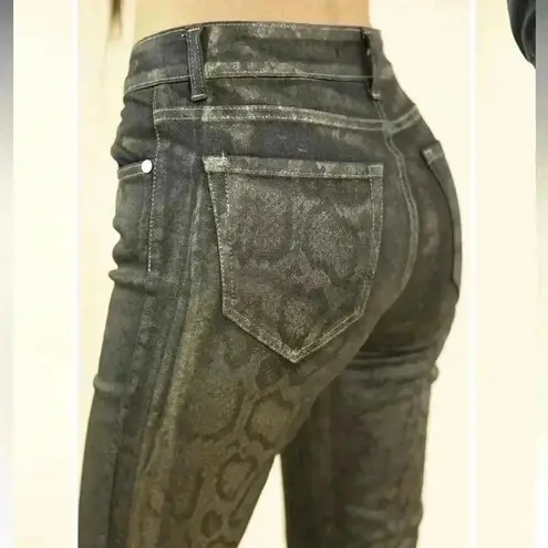 LAUREN VIDAL | Snakeskin Print Jeans Size XL