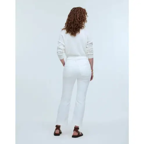 Madewell  Curvy Kick Out Crop Jean Pure White 27 NWT