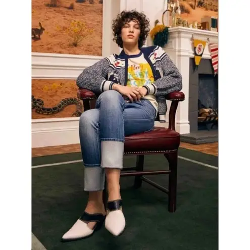 💕MOTHER💕 The High Waisted Pony Boy Ankle Jeans ~ Loafers and Lassos 28 NWT Blue