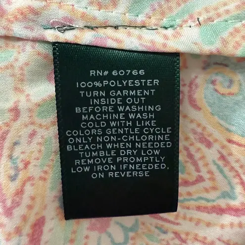 LAUREN Ralph Lauren Pink Blue Paisley Robe XL