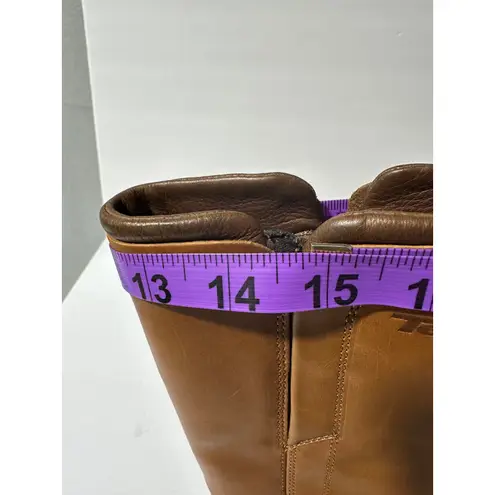 Teva Capistrano Cigar Waterproof Leather Side Zip Boots Womens Size 6.5 Brown