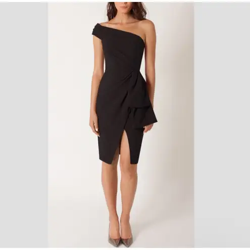 Black Halo x Janie Bryant Angelica One Shoulder Cocktail Party Dress Size 4