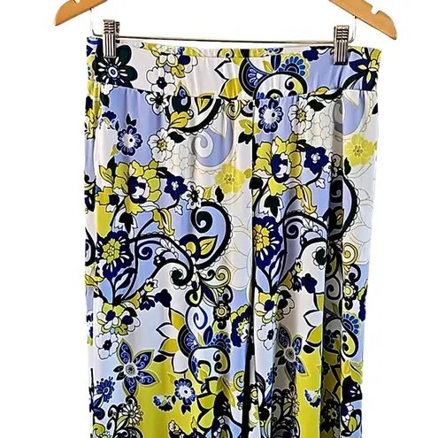 Susan Graver Women’s Printed Liquid Knit Wide Leg Ankle Pants Size Small NWT