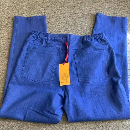 Ruby Rd NWT . Blue Lightweight Denim Cruise Control Pants 8