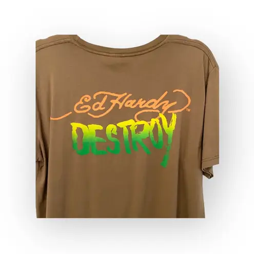 Ed Hardy new ☻︎ Punks Not Dead ☻︎ Barefoot Tee T Shirt Dress ☻︎ Tattoo Crystals