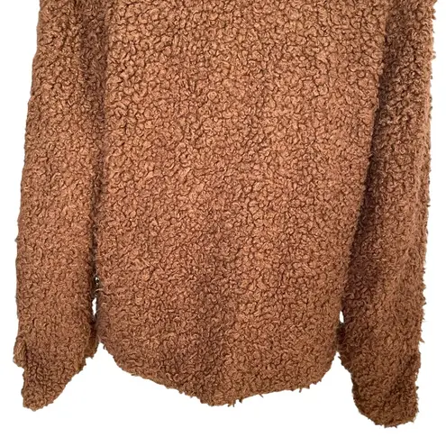 Cliche Women’s Wool Blend Teddy Sherpa Coat Jacket Size M Cocoa Brown Lined Size M