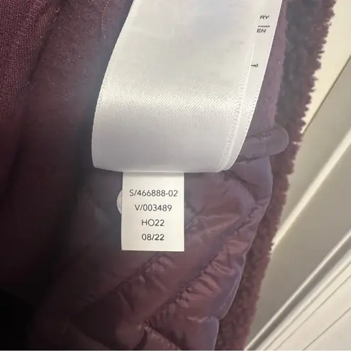 Athleta  Cozy Sherpa Snap Sweatshirt  Spiced Cabernet Size Large NWOT