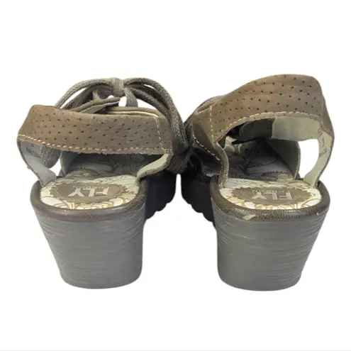 Fly London Ylva Platform Sandals GUC $189 Size 39 US 8/8.5 S3533