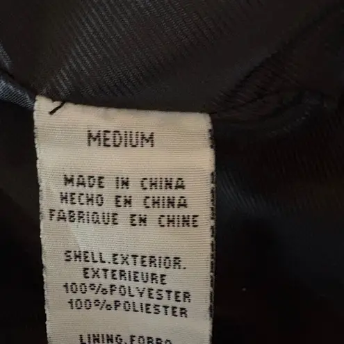 Thread & Supply Ivory Sherpa Fleece Jacket Medium Teddy Coat Button Front Black