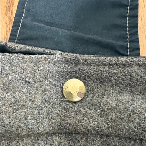 Vintage The Down East Co. Wool Fabric Shoulder Bag Retro Gray