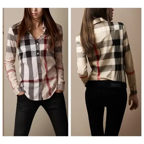 Burberry  Brit Check Woven Shirt Size Small