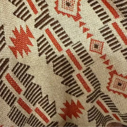 Chalet Western Cowgirl Multicolor Open Front Vest Orange