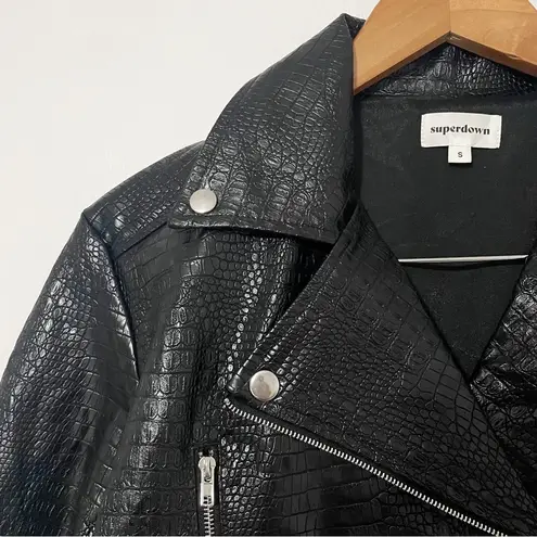 superdown NWT  • colette cropped faux leather moto jacket sz S