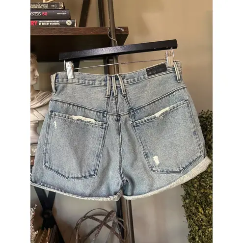 RTA Pierce Belted Denim Short Clean Blue Womens Size 26