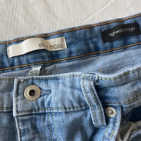 Ella Moss High Waisted Straight Leg Jeans