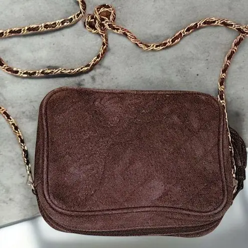 Austin's Designs Brown Suede Genuine Leather Crossbody Bag