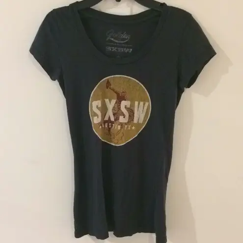 2015 SXSW Austin Black Ladies Cut Retro T