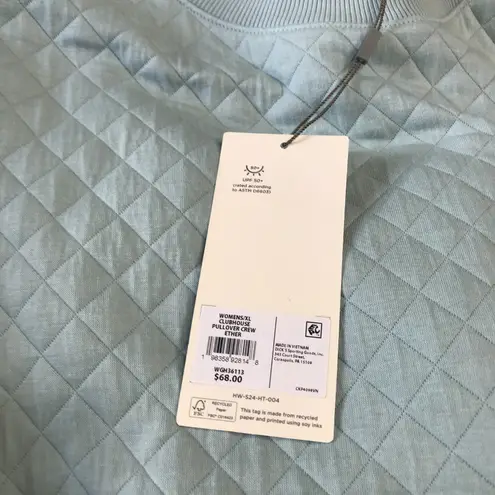 Lady Hagen Walter Hagen Women's Clubhouse Pullover Crew Neck in Ether/Seafoam size XL