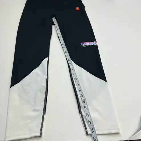 P.E Nation Half Volley Colorblock Legging Women Large Black Athletic Gym *FLAW
