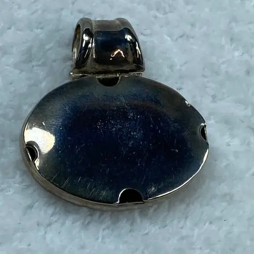 Oval Egg Shape Jewelry Silver Color Engravable Pendant Necklace Patina of Age