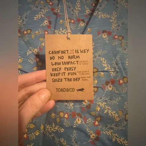 NWT Toad&Co | Rosalinda Dress in Glacier Vine Print, size S Blue