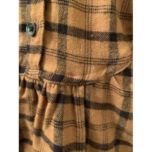 Isabel Maternity by Ingrid & Isabel Top Women's Size XL Brown Flannel Shirt