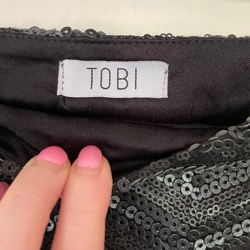 Tobi  Black Sequin Mini Skirt ~ Sexy Party Concert Outfit ~ Women’s Size XS thumbnail 12
