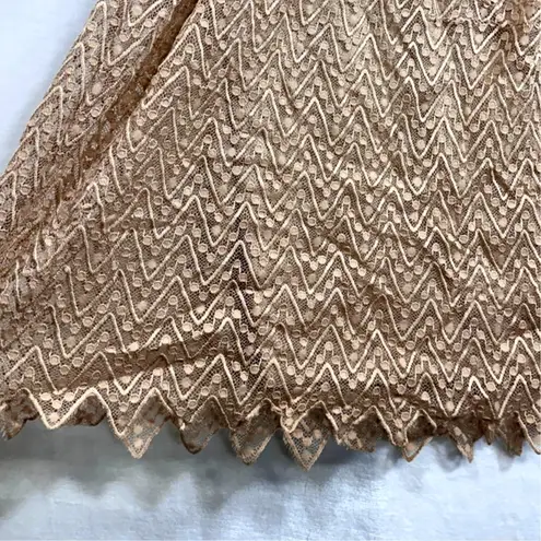 Metrowear XL Lace Peach Pink Beige Coquette Midi Elastic Stretchy Flowy Cute