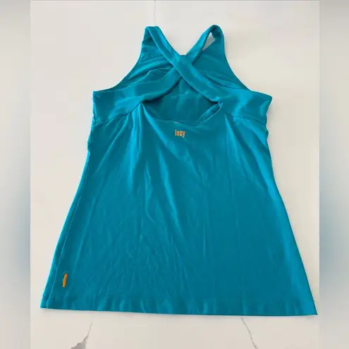 Lucy Activewear Lucy Crisscross Activewear Tank Dark Teal