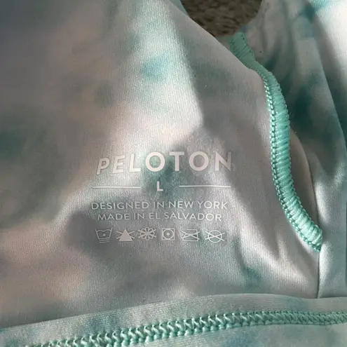 Peloton Diamond Tie Dye V Back Sports Bra in Blue Size Large