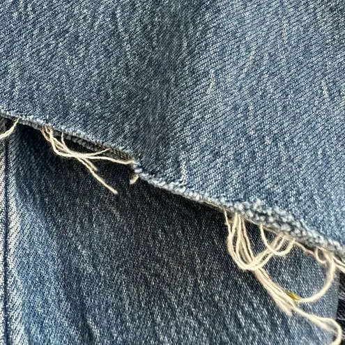 Levi's  70s Inspired High Rise Slim Fit Medium Wash Raw Edge Flare Denim Jeans 28