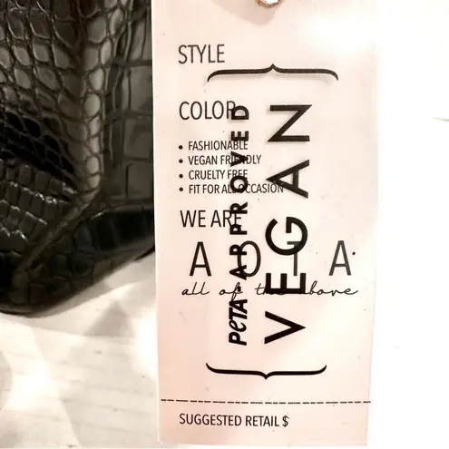 Aota All Of The Above Elena Bucket Bag Women's Black Vegan Leather Crossbody NWT