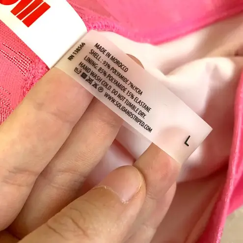 Solid & Striped The Lilo Bikini Bottom in Zigzag Watermelon Pink