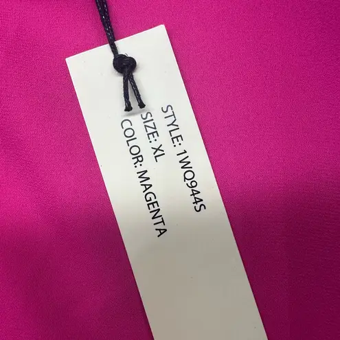 Emma & Olivia Vibrant Magenta Blouse Size XL NWT Pink