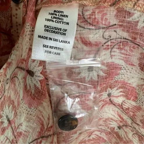 Spartina 449 NEW Linen Baylor Pink House Boho Floral Maxi Dress Size S