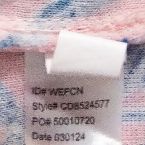 Cuddl Duds Womens Pajama Set Pink Tropical Leaf Print Top Shorts XL