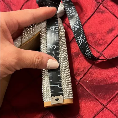 Glamorous Silver Rhinestone Heels Size 6