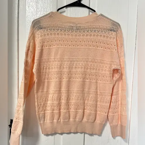 NWT 525 America Pointelle peach Haze crewneck sweater size small