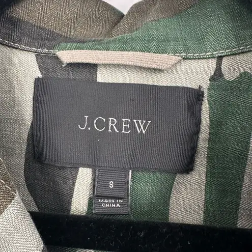 J Crew Utility Shirt Jacket Camo Size Small Cotton Shacket Camouflage Small Green