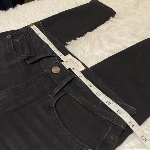 Lafayette 148 New York Mercer Italian Denim Skinny Jeans in Black Size 25