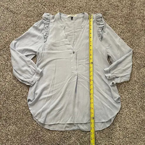 Halston Heritage light blue long-sleeve top size S