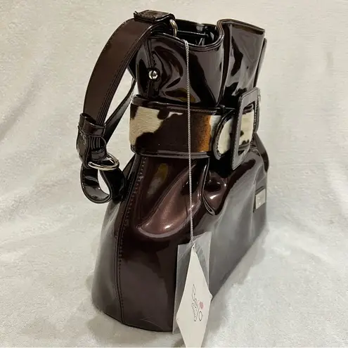 Beijo NWT Copper Brown Patent Leather Bag
