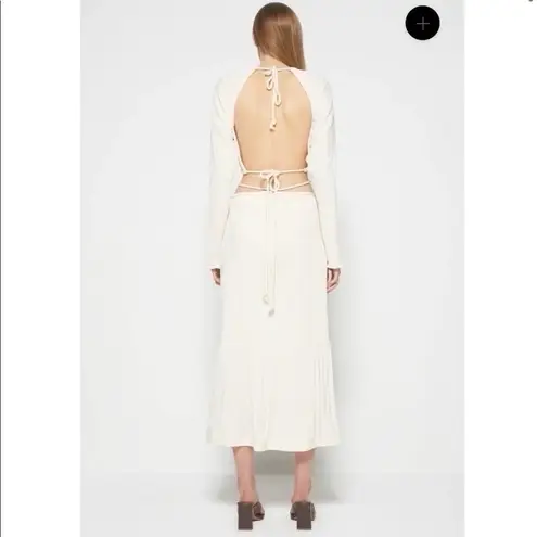 NEW Jonathan Simkhai Mia Plisse Skirt Sandstone Size 10