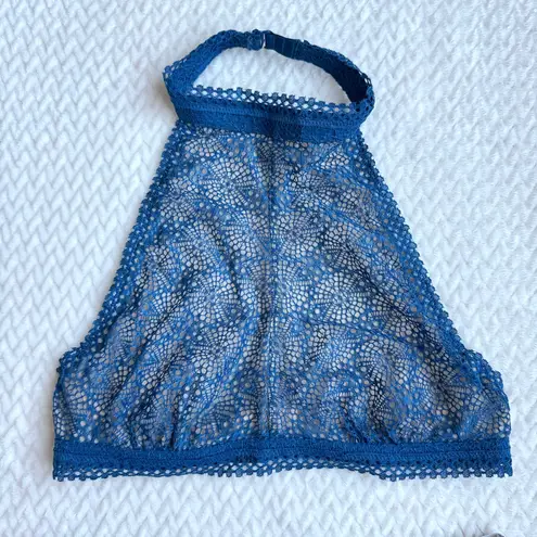 Victoria's Secret Victoria’s Secret 2 Pc Set Unlined Fishnet Lace Halter Bra Bralette S Bikini XS