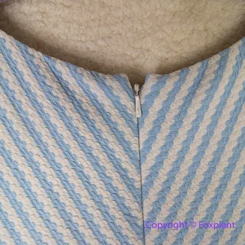 Hutch Anthropologie baby blue and white Bowtie Dress, women plus size 1X